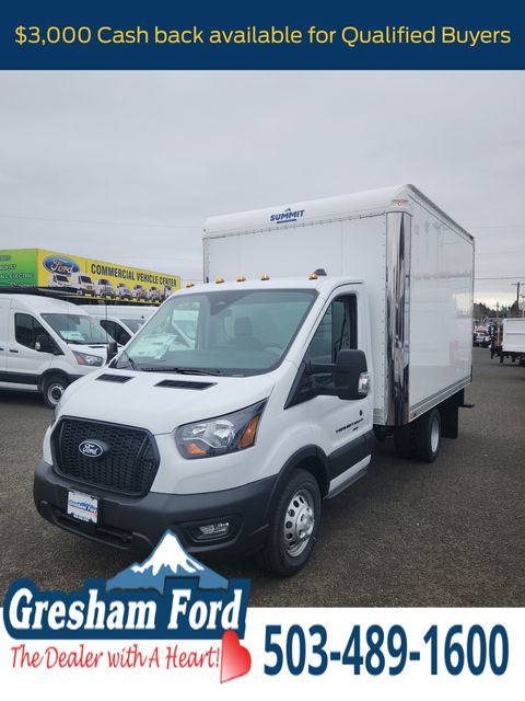 Oxford White 2026 Ford Transit Chassis 350 HD 9950 GVWR 156 DRW AWD Van All-Wheel Drive