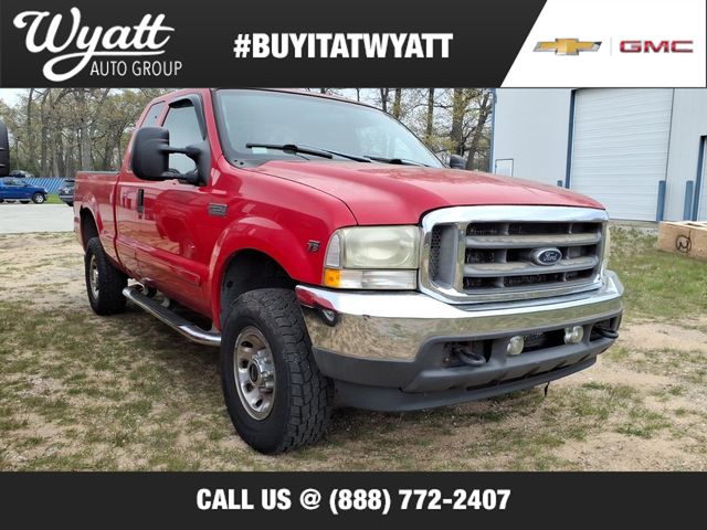 Red 2002 Ford F-250 Super Duty Pickup Truck Four-Wheel Drive 6-Speed Manual Overdrive