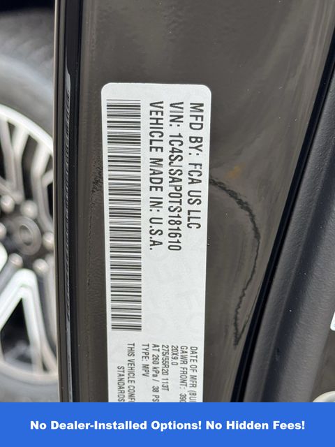 2026 Jeep Grand Wagoneer L  Black at Victoria Chrysler Dodge Jeep Ram