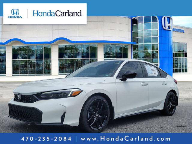 Platinum White 2026 Honda Civic Hatchback Hatchback Front-Wheel Drive Continuously Variable Transmission