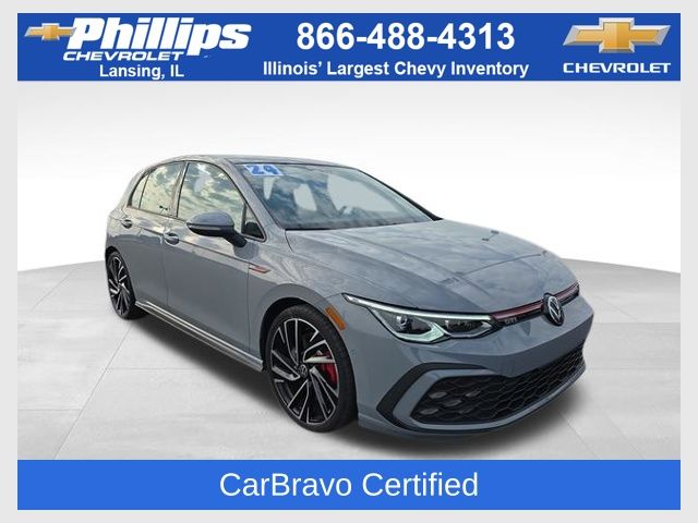 Moonstone Gray 2024 Volkswagen Golf GTI Autobahn FWD Hatchback Front-Wheel Drive 7-Speed Dual Clutch