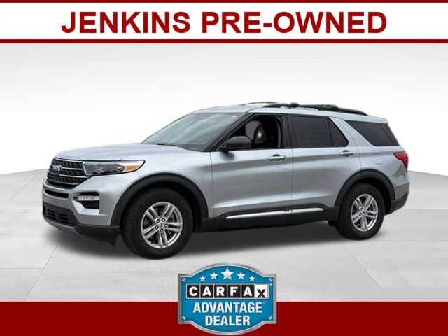 Silver Metallic 2023 Ford Explorer SUV / Crossover Rear-Wheel Drive Automatic