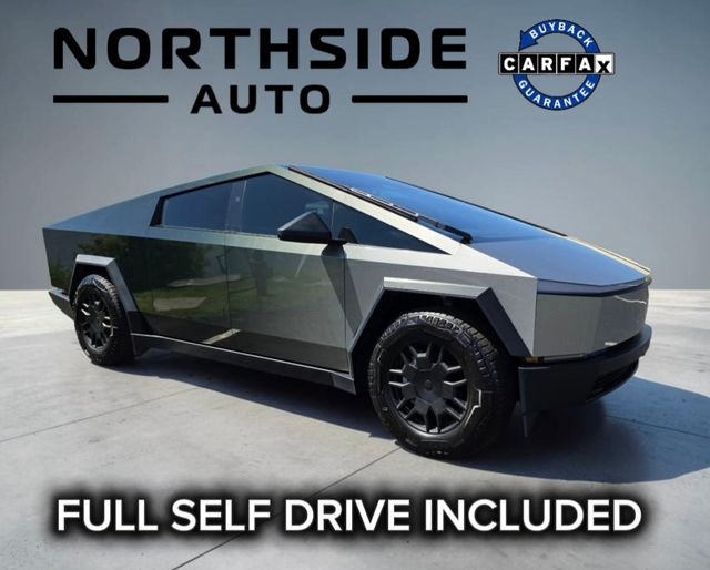Gray (Stainless Steel) 2024 Tesla Cybertruck Pickup Truck All-Wheel Drive 1-Speed Automatic