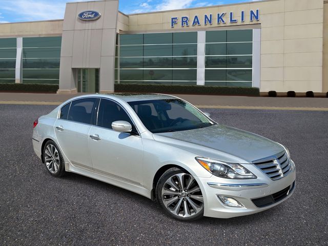Silver (Platinum Metallic) 2013 Hyundai Genesis 5.0 R-Spec RWD Sedan Rear-Wheel Drive 8-Speed Automatic