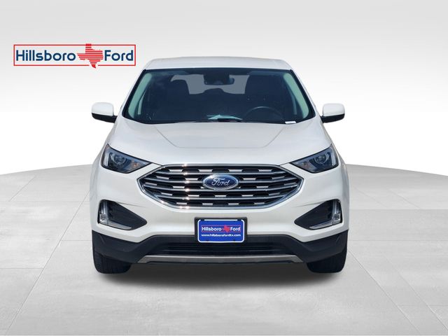 2022 Star White Metallic Tri-Coat Ford Edge SEL AWD SUV