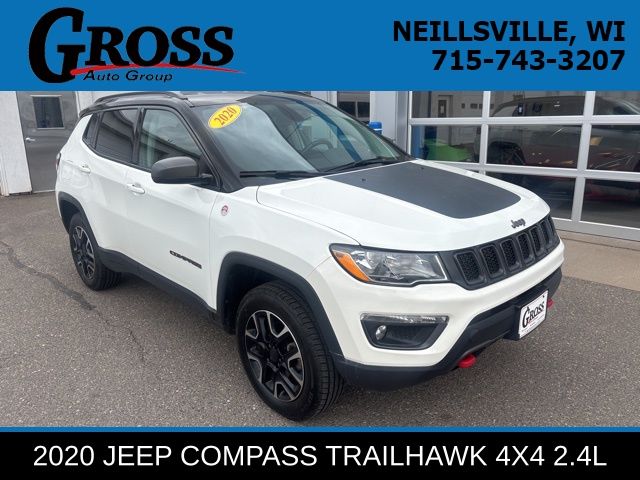 White Clearcoat 2020 Jeep Compass Trailhawk 4WD SUV / Crossover Four-Wheel Drive 9-Speed Automatic