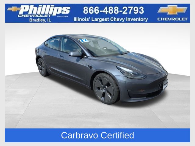 Midnight Silver Metallic 2022 Tesla Model 3 Sedan All-Wheel Drive 1-Speed Automatic