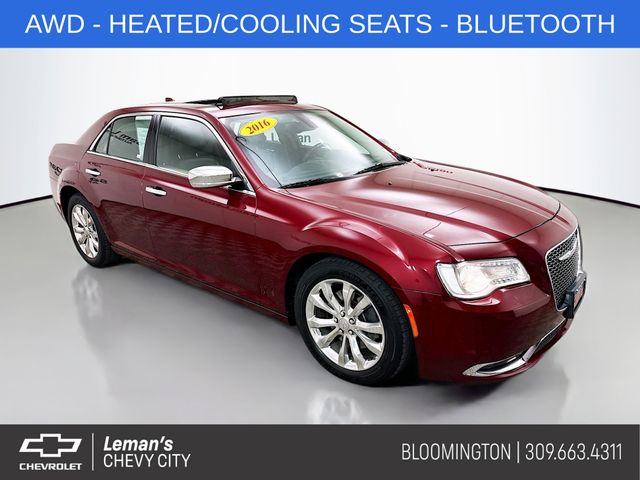 Velvet Red Pearlcoat 2016 Chrysler 300 C AWD Sedan All-Wheel Drive 8-Speed Automatic