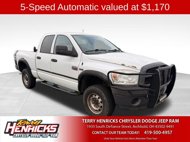 Bright White Clearcoat 2008 Dodge RAM 2500 Pickup Truck Four-Wheel Drive 5-Speed Automatic