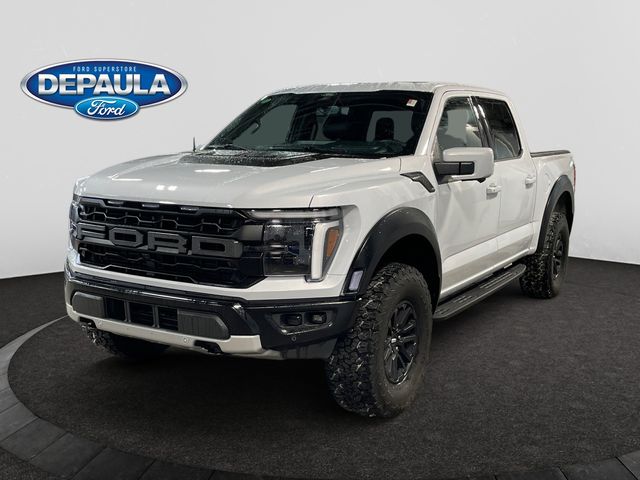 White Metallic 2025 Ford F-150 Raptor SuperCrew 4WD Pickup Truck Four-Wheel Drive Automatic