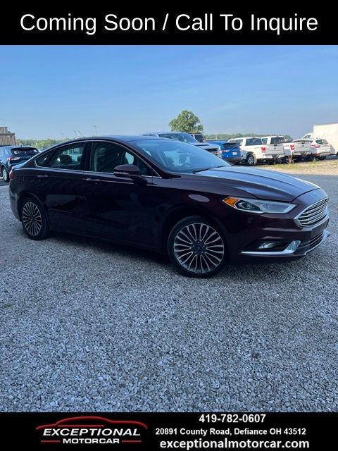 Red (Burgundy) 2017 Ford Fusion Sedan All-Wheel Drive 6-Speed Automatic