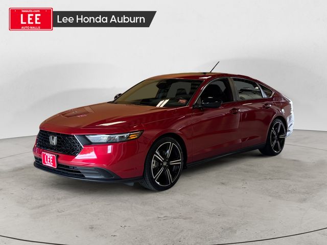 Radiant Red Metallic 2023 Honda Accord Hybrid Sedan Front-Wheel Drive Continuously Variable Transmission
