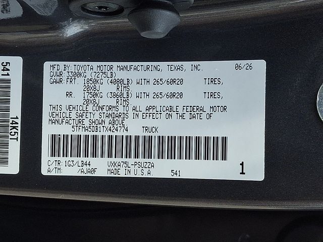 New 2026 Toyota Tundra Truck