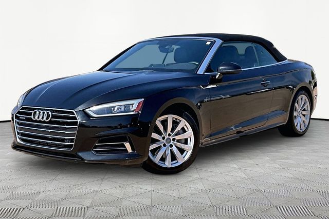 Mythos Black Metallic/Black Roof 2018 Audi A5 Convertible All-Wheel Drive 7-Speed Automatic
