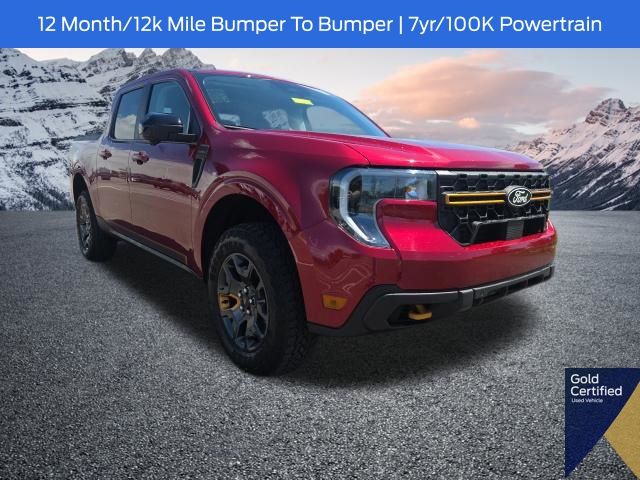 Ruby Red Metallic 2025 Ford Maverick Pickup Truck All-Wheel Drive 8-Speed Automatic