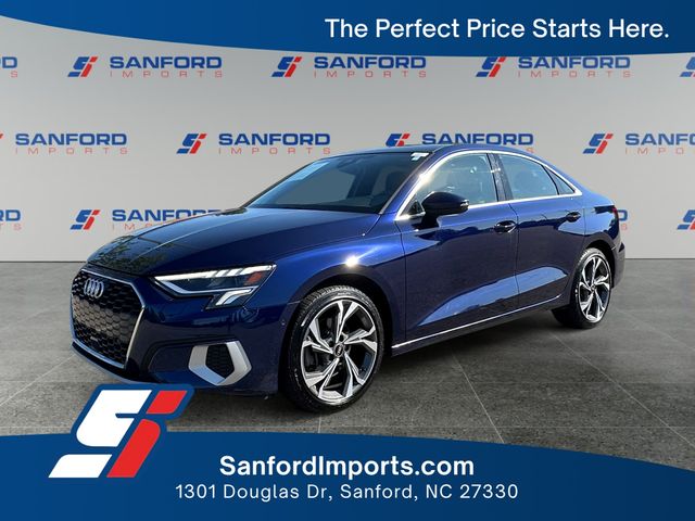 Blue 2022 Audi A3 40 TFSI Premium Plus FWD Sedan Front-Wheel Drive 7-Speed Automatic