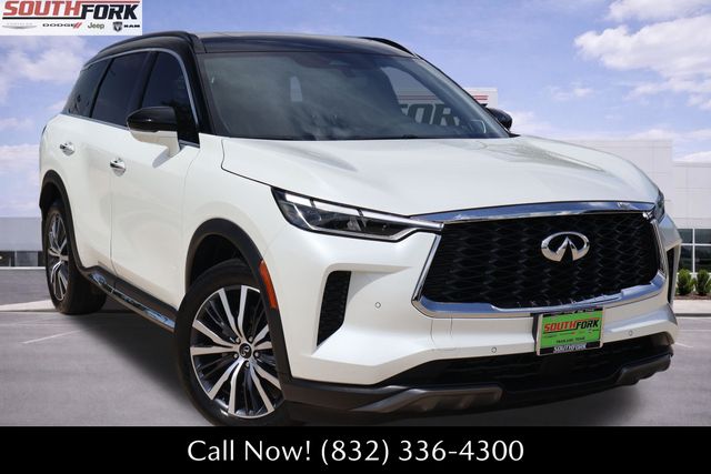 Majestic White/Blk Obsid 2025 INFINITI QX60 SUV / Crossover All-Wheel Drive 9-Speed Automatic