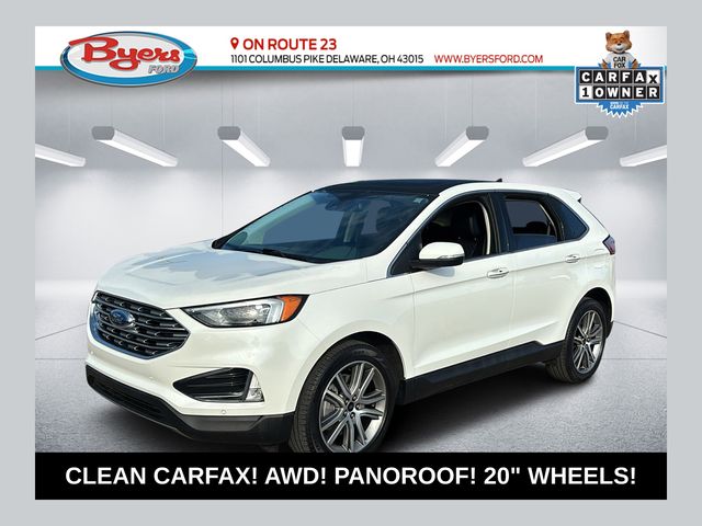 Star White Metallic Tri-Coat 2023 Ford Edge SUV / Crossover All-Wheel Drive 8-Speed Automatic