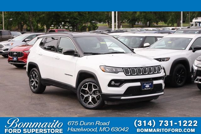 Bright White Clearcoat 2025 Jeep Compass SUV / Crossover Four-Wheel Drive 8-Speed Automatic