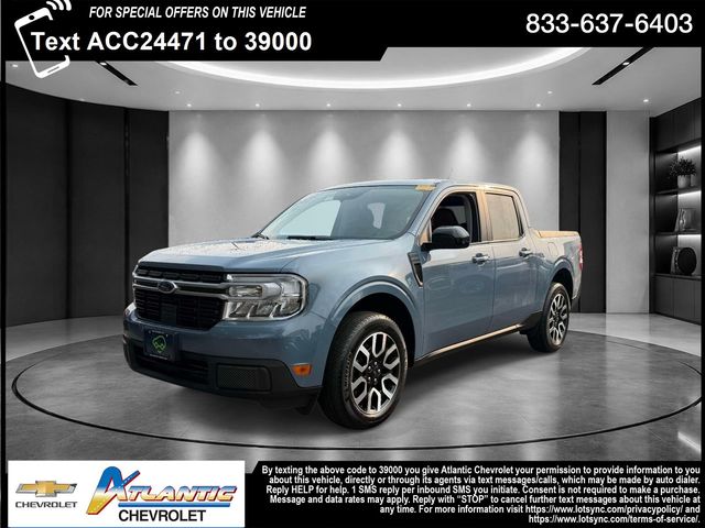 Blue (Azure Gray Metallic) 2024 Ford Maverick Pickup Truck All-Wheel Drive 8-Speed Automatic