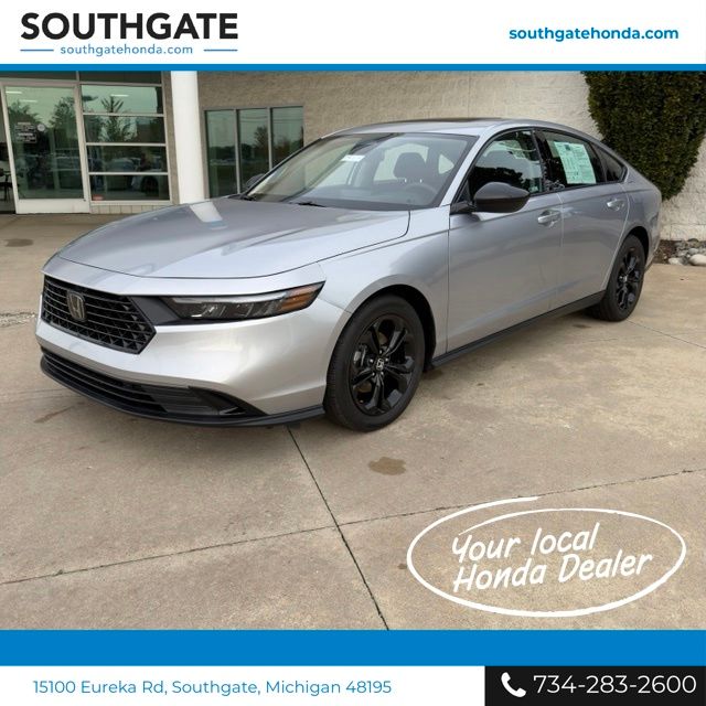Solar Silver Metallic 2025 Honda Accord Sedan Front-Wheel Drive Continuously Variable Transmission