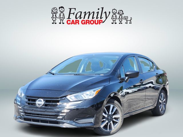 Super Black 2024 Nissan Versa Sedan Front-Wheel Drive Continuously Variable Transmission