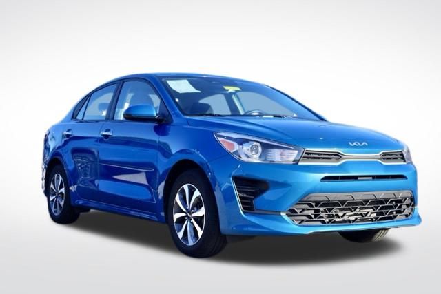 Sporty Blue 2023 Kia Rio Sedan Front-Wheel Drive Continuously Variable Transmission