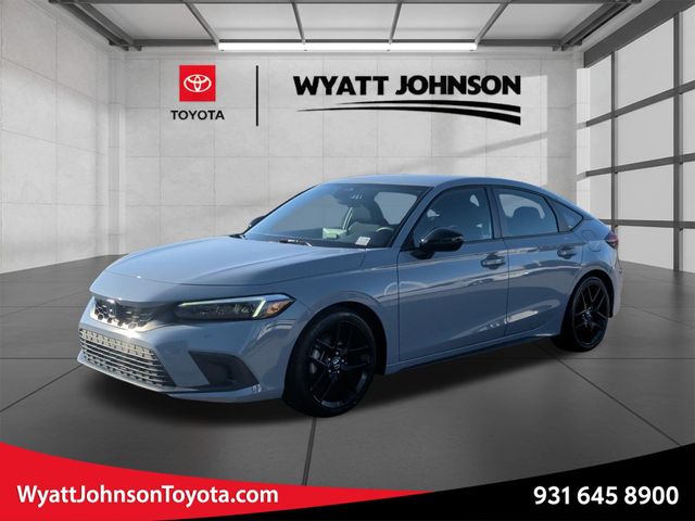 Blue 2024 Honda Civic Hatchback Hatchback Front-Wheel Drive Continuously Variable Transmission