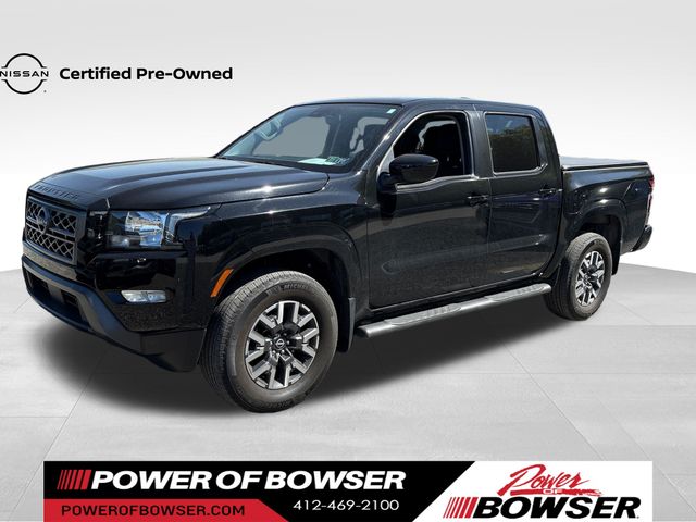Super Black 2023 Nissan Frontier SV Crew Cab 4WD Pickup Truck Four-Wheel Drive 9-Speed Automatic