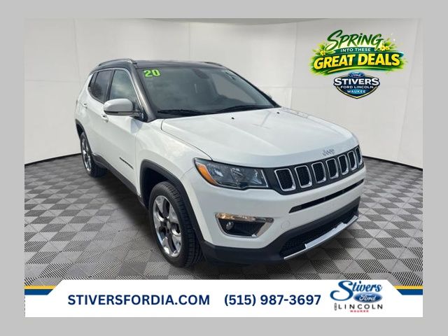 White Clearcoat 2020 Jeep Compass Limited 4WD SUV / Crossover Four-Wheel Drive 9-Speed Automatic