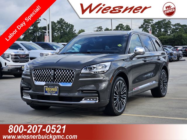 Black (Chroma Caviar Dark Gray Metallic Clearcoat) 2022 Lincoln Aviator SUV / Crossover All-Wheel Drive Automatic