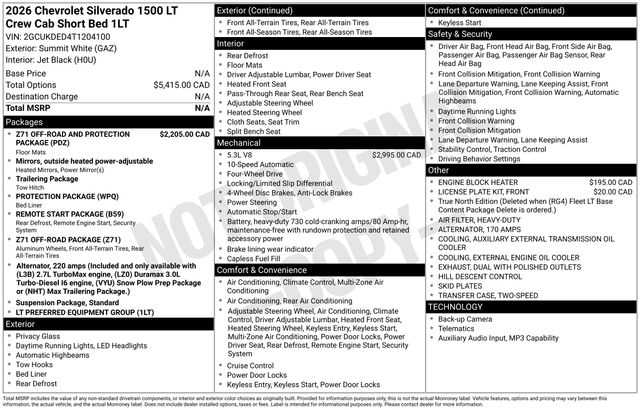 New 2026 Chevrolet Silverado 1500 Truck