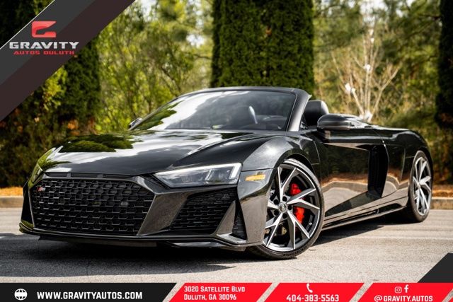 Mythos Black Metallic 2021 Audi R8 V10 Spyder RWD Convertible Rear-Wheel Drive 7-Speed Automatic