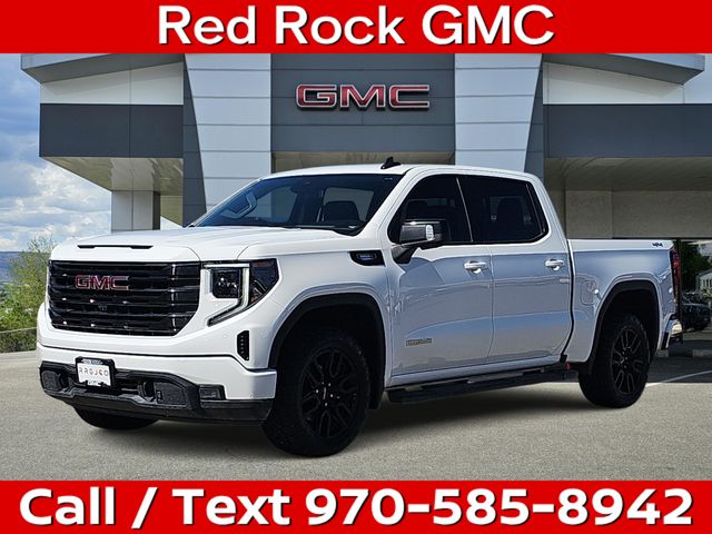 Summit White 2023 GMC Sierra 1500 Elevation Crew Cab 4WD Pickup Truck Four-Wheel Drive Automatic