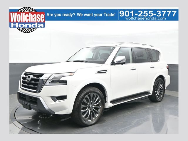 Aspen White Tricoat 2023 Nissan Armada SUV / Crossover Four-Wheel Drive 7-Speed Automatic