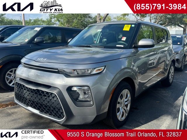 Steel Gray 2022 Kia Soul LX FWD SUV / Crossover Front-Wheel Drive Continuously Variable Transmission