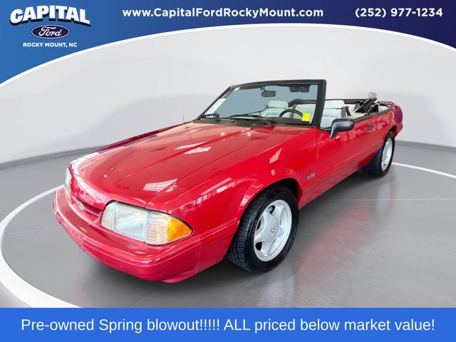 Red 1993 Ford Mustang LX 5.0 Convertible RWD Convertible Rear-Wheel Drive Automatic