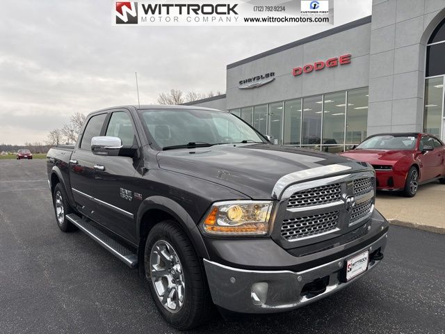 Gray (Granite Crystal Metallic Clearcoat) 2017 RAM 1500 Laramie Crew Cab 4WD Pickup Truck Four-Wheel Drive 8-Speed Automatic