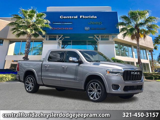 Billet Silver Metallic 2025 RAM 1500 Tungsten Crew Cab 4WD Pickup Truck Four-Wheel Drive 8-Speed Automatic