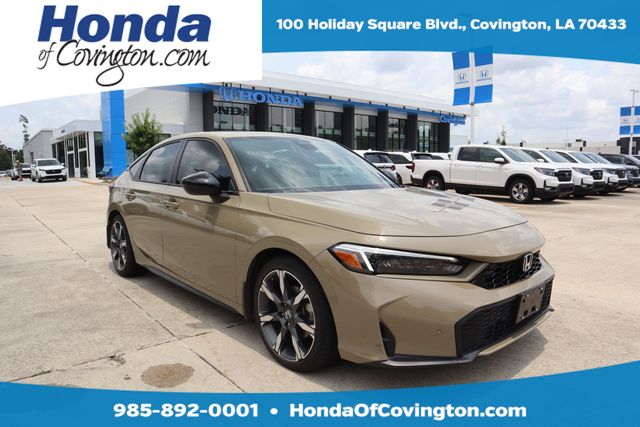 Brown (Beige) 2025 Honda Civic Hybrid Hatchback Front-Wheel Drive Continuously Variable Transmission