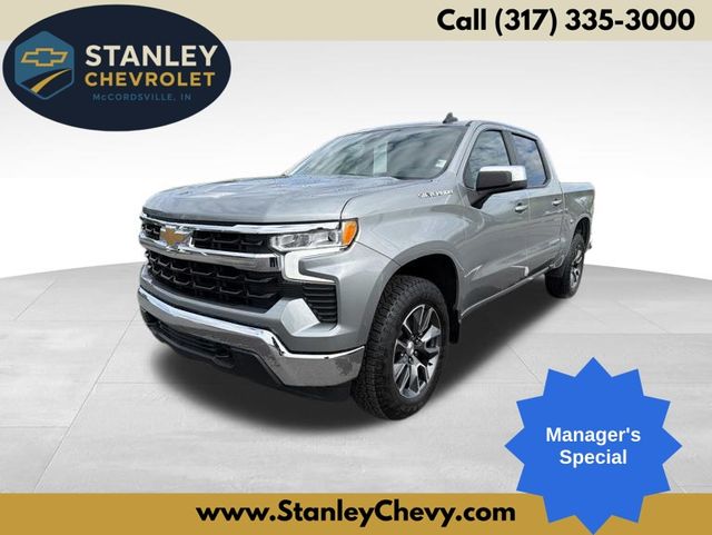 Sterling Gray Metallic 2024 Chevrolet Silverado 1500 LT Crew Cab 4WD Pickup Truck Four-Wheel Drive 8-Speed Automatic