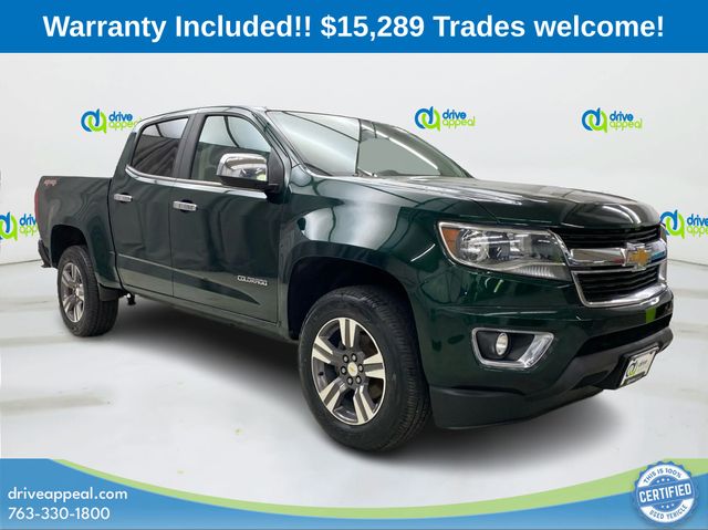 Rainforest Green Metallic 2015 Chevrolet Colorado Pickup Truck Four-Wheel Drive 6-Speed Automatic