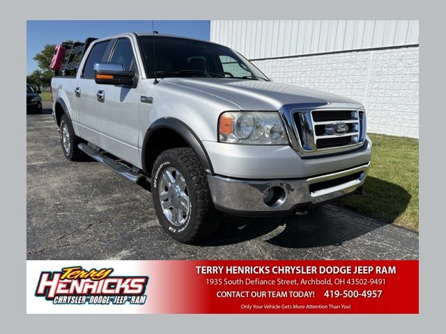 Silver Clearcoat Metallic 2008 Ford F-150 XLT SuperCrew SB 4WD Pickup Truck Four-Wheel Drive 4-Speed Automatic Overdrive