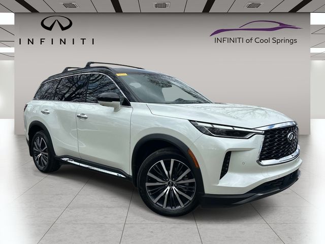 Majestic White/Black Obsidian 2025 INFINITI QX60 Autograph AWD SUV / Crossover All-Wheel Drive 9-Speed Automatic