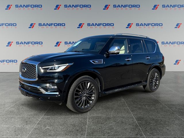 Mineral Black 2023 INFINITI QX80 Sensory 4WD SUV / Crossover All-Wheel Drive 7-Speed Automatic