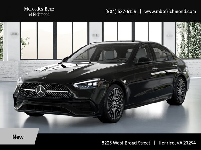 Black 2026 Mercedes-Benz C-Class Sedan All-Wheel Drive 9-Speed Automatic