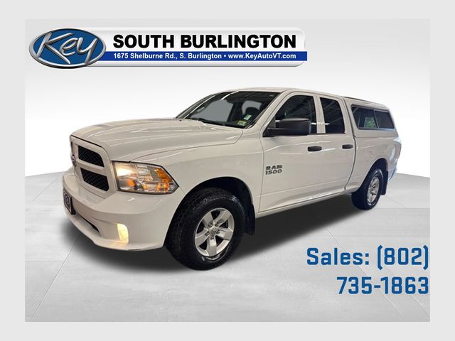 Bright White Clearcoat 2018 RAM 1500 Express Quad Cab 4WD Pickup Truck Four-Wheel Drive 8-Speed Automatic