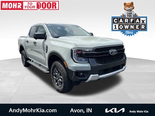 Cactus Gray 2024 Ford Ranger XLT SuperCrew 4WD Pickup Truck Four-Wheel Drive Automatic