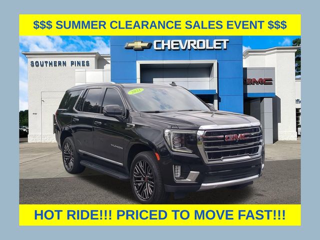 Onyx Black 2021 GMC Yukon SLT 4WD SUV / Crossover Four-Wheel Drive