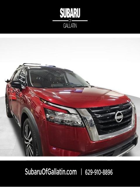 Red (Scarlet Ember Tintcoat/Super Black) 2023 Nissan Pathfinder Platinum 4WD SUV / Crossover All-Wheel Drive 9-Speed Automatic